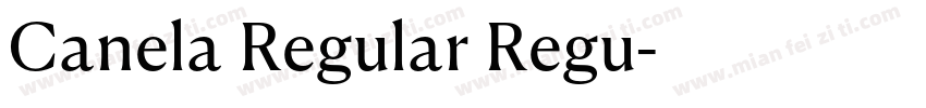 Canela Regular Regu字体转换